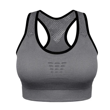 

Sport Bra Women Vest Seamless Gym Fitness Crop Top High Impact Shockproof Push Up Full Cup Sportswear