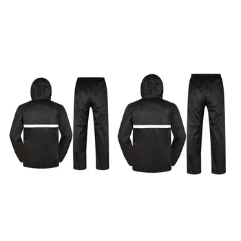 

2 Set Reflective Raincoat - Sanitation Worker Clothes Thickening Adult Split Outdoor Labor Insurance Waterproof Overalls Raincoa