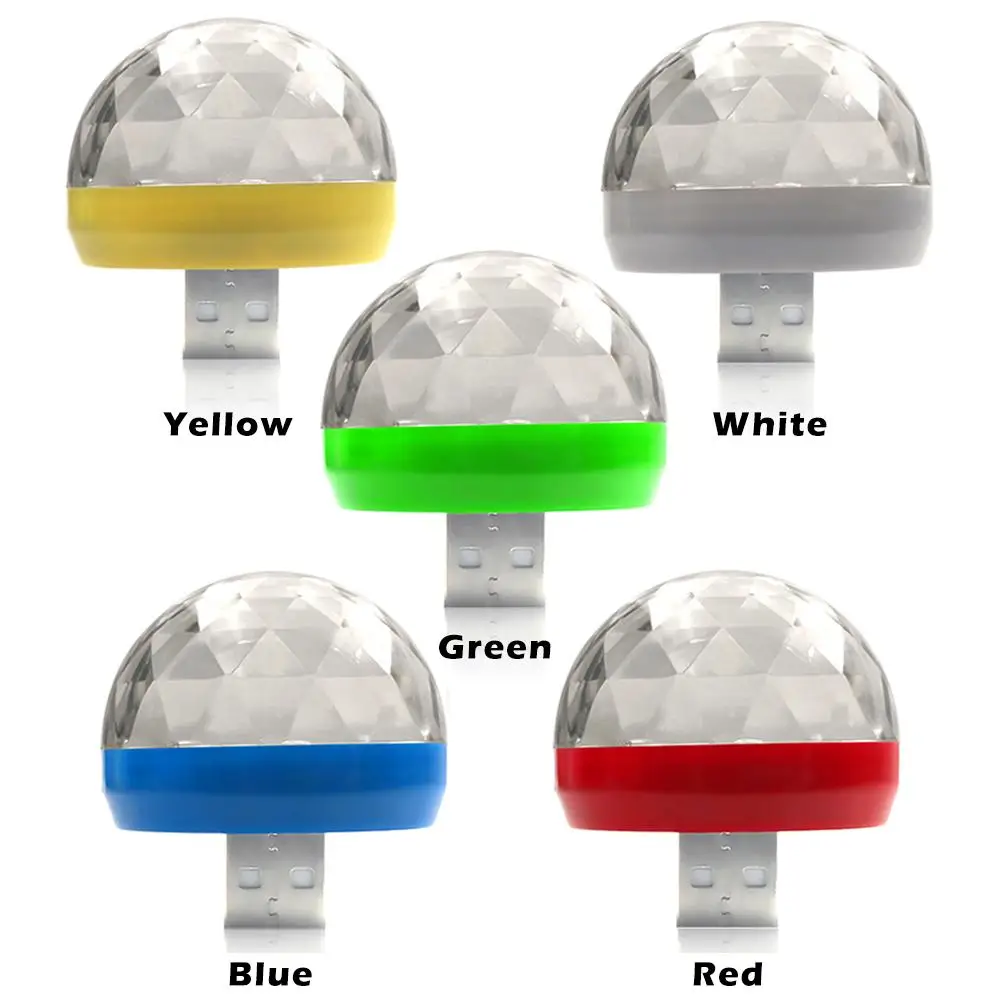 MiniUSBColorfulAtmosphereLightCarUSBPartyLightDJLEDRGBInteriorLampClubDiscoStageEffectPortableLights|Декоративная лампа| |