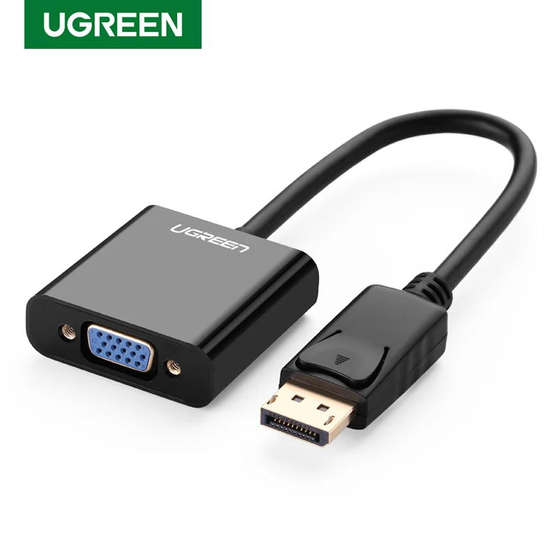 Адаптер Ugreen 1080P для порта дисплея на VGA переходник DP папа мама кабель конвертер