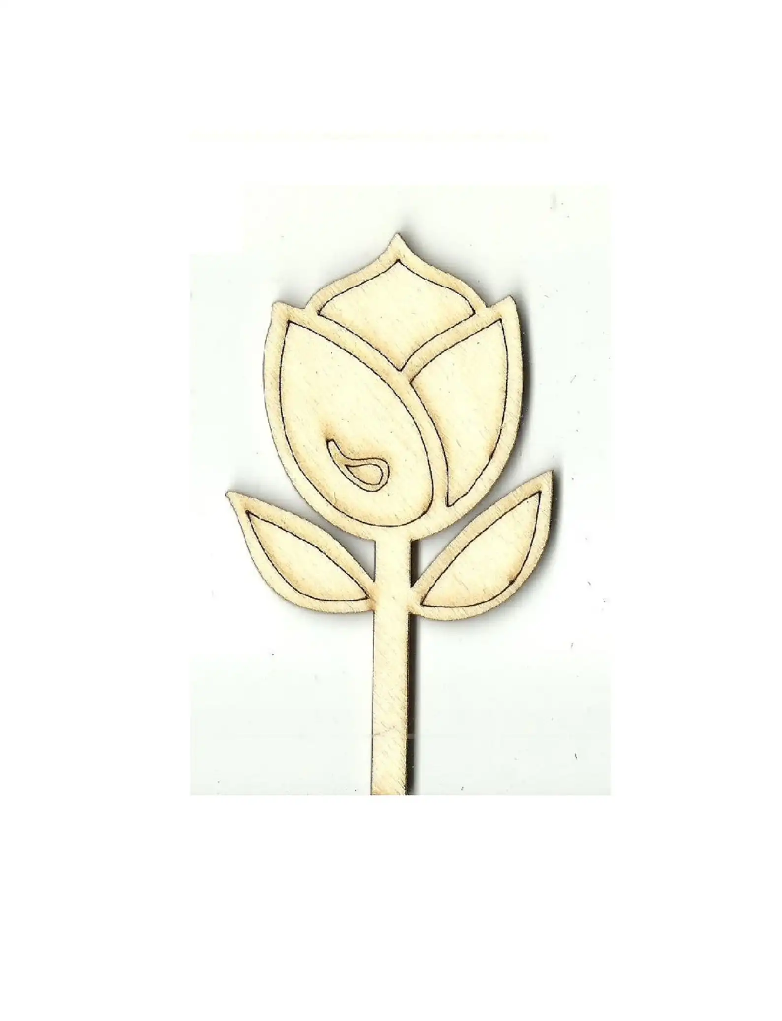 Tulip- Laser Cut Out Unfinished Wood Shape
