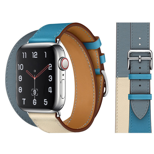 tour for Apple watch band 44mm 40mm 45mm 41mm 42mm 38mm 44 45 mm Genuine Leather bracelet iWatch serie 3 4 5 se 6 7 strap