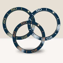 Запасные части часов 38 мм синий керамический ободок подходит для 40 мм автоматические часы