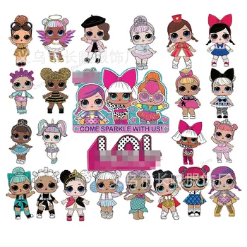 

24 Piece Set LOL Surprise Doll Birthday Party Birthday Cake Tag Of Villain Set Birthday Decoration