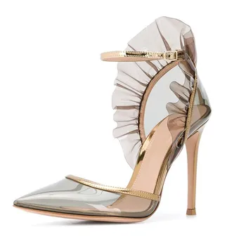 

Woman New Gray Buckle Sandal Shoes Fashion Concise Style Stiletto Heel Gladiator Sandals Lady Popular Design Heels TL-A0275