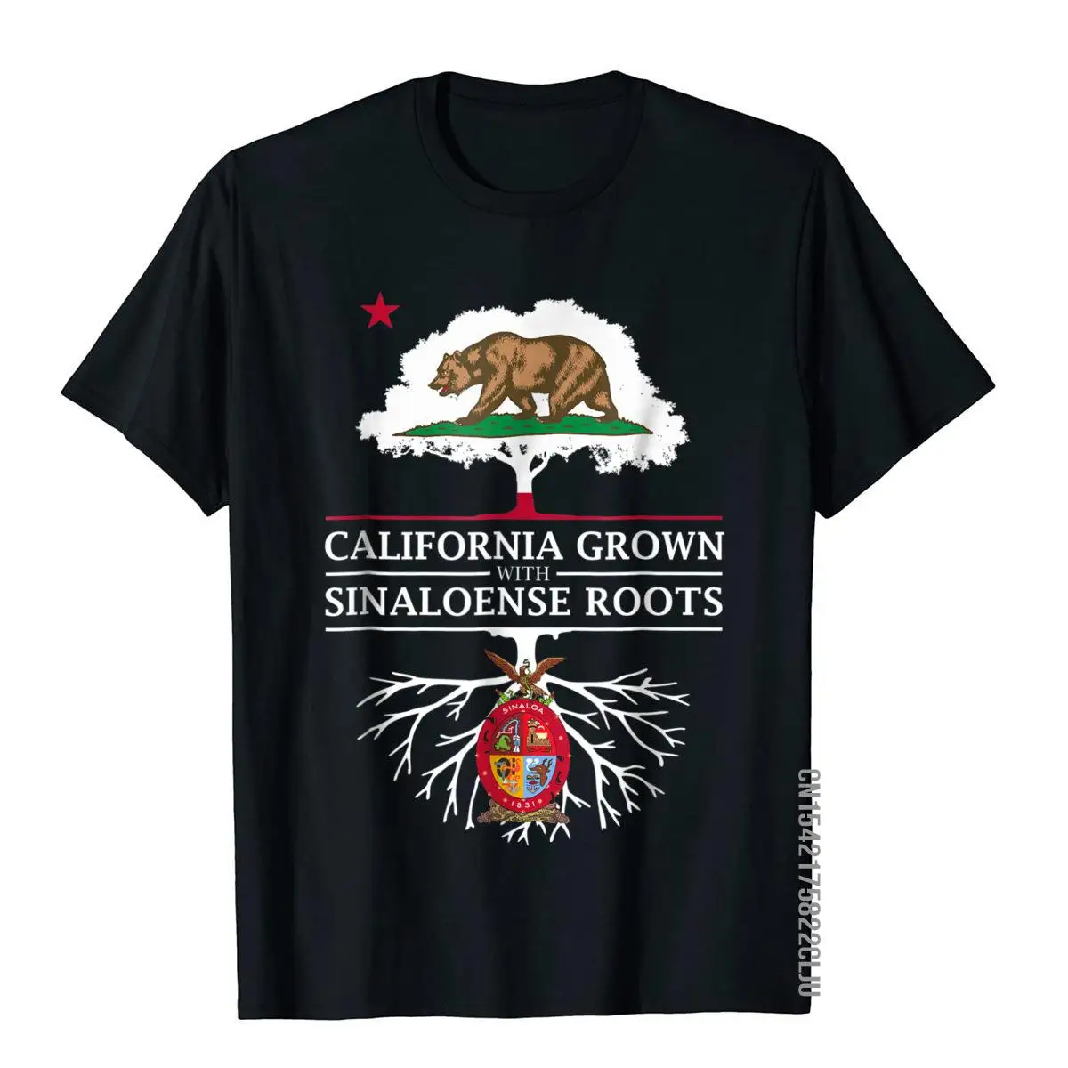 California Grown with Sinaloense Roots - Sinaloa T-Shirt__97A1235black