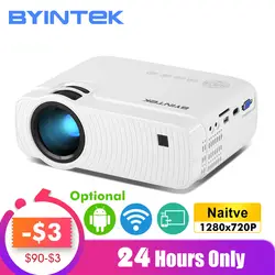 BYINTEK небо K2 150 дюйма светодиодный мини Micro Портативный видео HD проектор с Динамик HDMI USB для игры кино 1080 P кинотеатр домашний кинотеатр