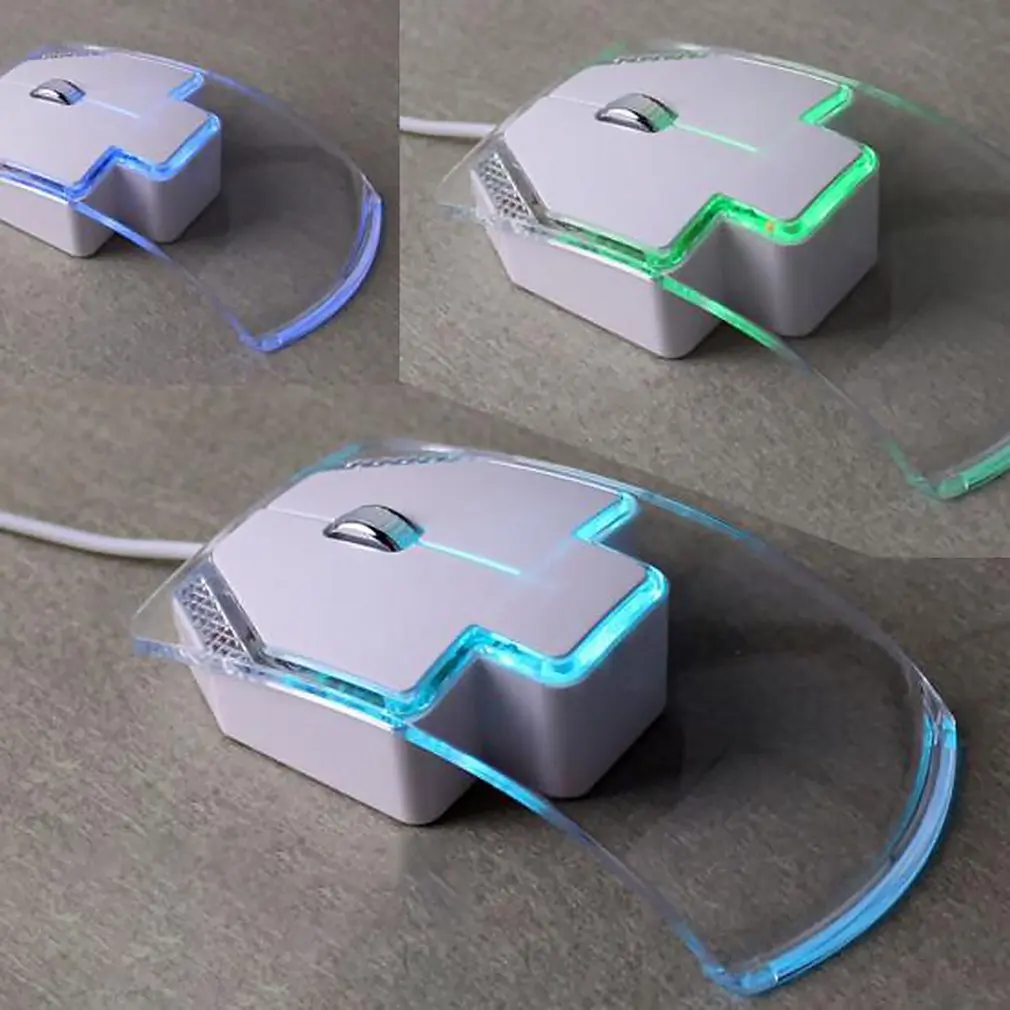 Оптический 2 кнопки USB Проводная стрелка оптический Мышь мыши компьютерных игр Мышь Прозрачная ПВХ-пленка Для imac macbook pro для ноутбука macbook