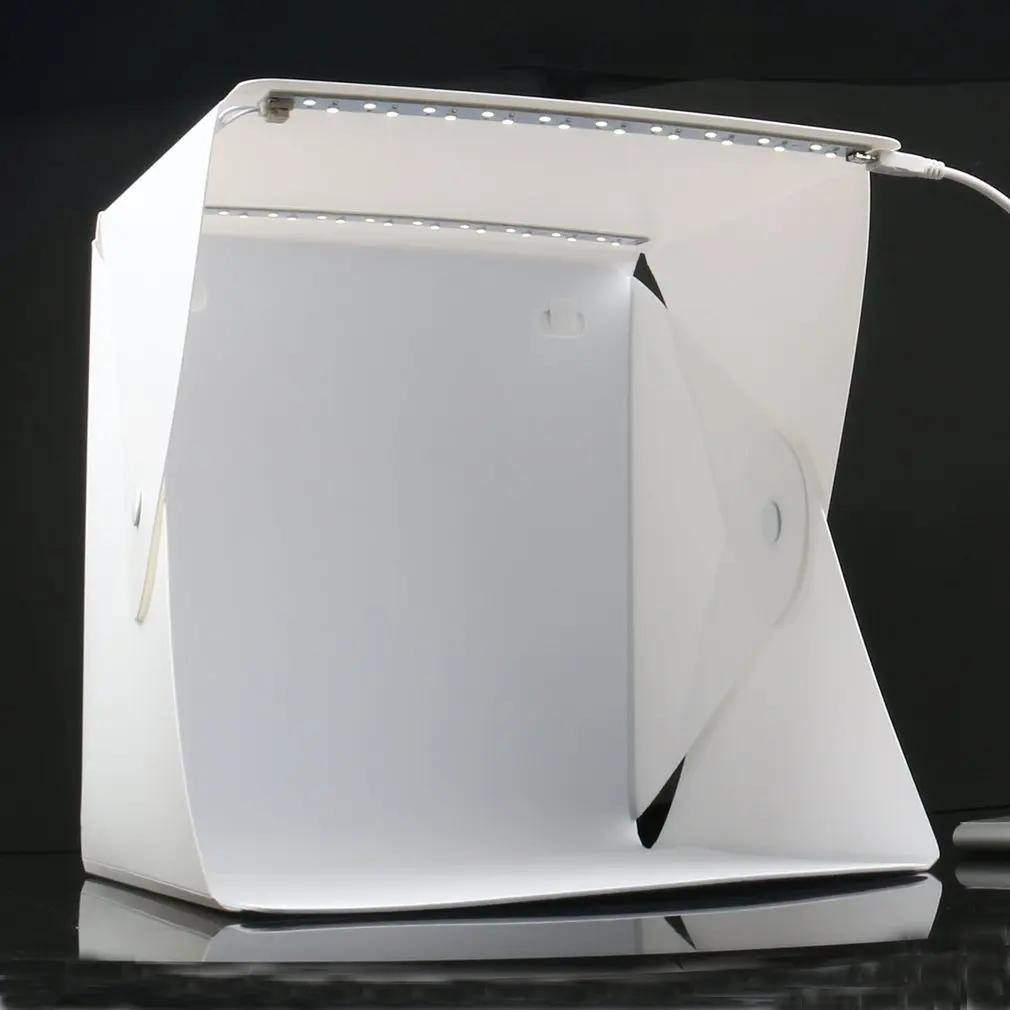 

Mini Light Box Double LED Light Room Photo Studio Photography Lighting Shooting Tent Backdrop Box Photo Studio Dropshipping