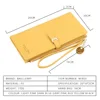 2022 Women Wallets Free Name Engraving Fashion Long Top Quality Slim Female Purse Card Holder Yellow Brand Wallet For Women ► Photo 3/6