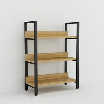 

Domestic Steel And Wood Bookshelf Landing Simple Shelf Multi-layer Bookcase Combination Storage Iron Shelf Display Rack