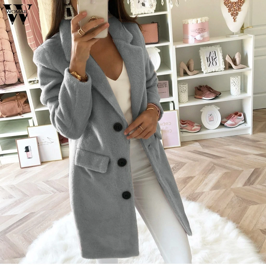 Womail Fashion зимняя Тренч элегантные Для женщин длинное пальто для женщин; Большие размеры нижнего белья манто с Минни Маус abrigos mujer invierno ST