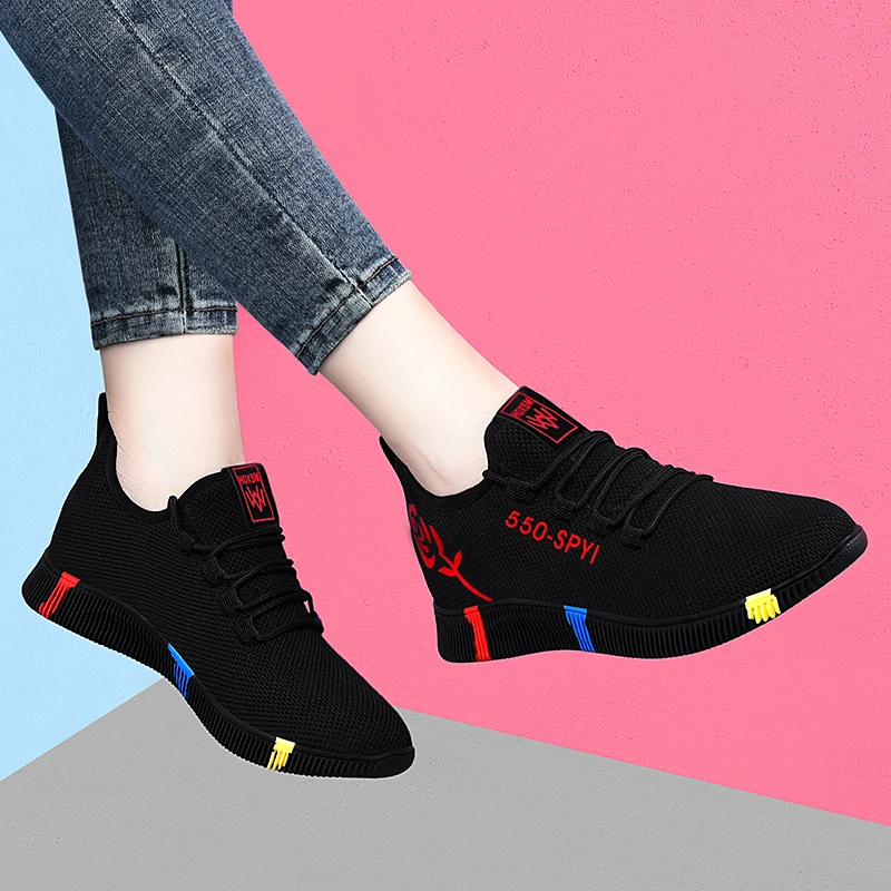 Running Shoes Tennis Shoes Fashion Women Running Shoes Rose Soft Sneakers Woman Athletic Breathable