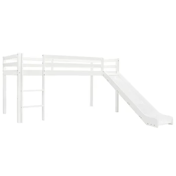 

vidaXL Children's Loft Bed Frame with Slide & Ladder Pinewood 97x208 cm