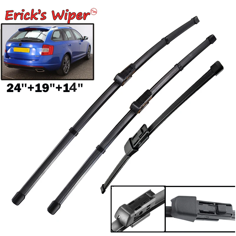 Front Rear Wiper Blades Set Compatible With Toyota RAV4 XA40 2013