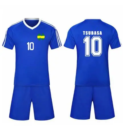 Капитан тсубаса нанкацу школа Футбол Спортивная Одежда наборы № 10 Tsubasa Ozora Косплей быстросохнущие футбольные Джерси и шорты - Цвет: 6