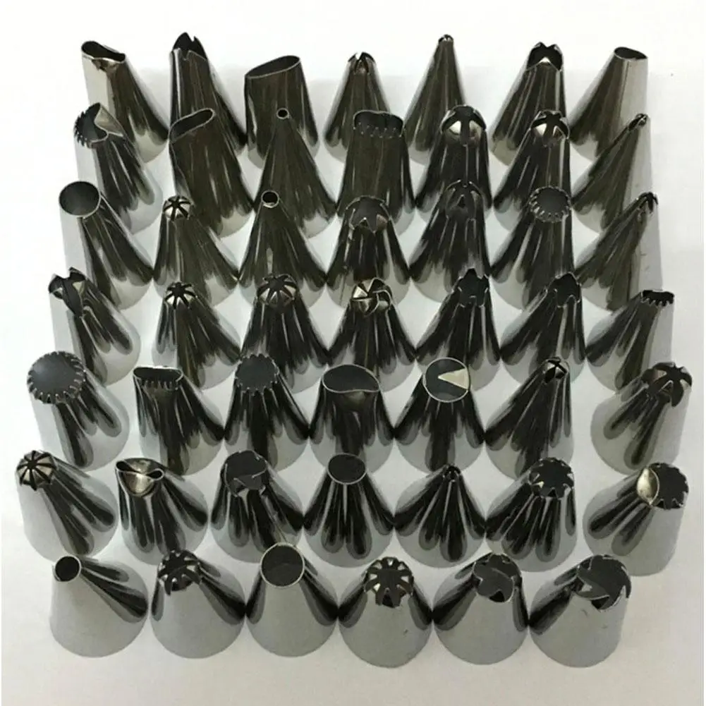 Новинка 48 шт./компл. из нержавеющей стали хлебобулочные Кондитерские инструменты высокое качественный крем торт насадки для украшения выпечки глазурь трубопровод Насадки Набор торта Декор