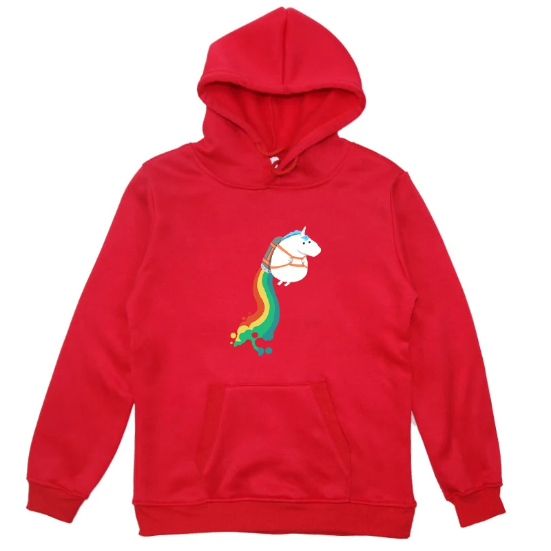 Hoodies 14 Толстовки для мальчиков и девочек с принтом единорога; Зимние теплые детские толстовки; пуловер унисекс с длинными рукавами; Осенняя тонкая толстовка с капюшоном; детские топы - Цвет: Hoodies 14