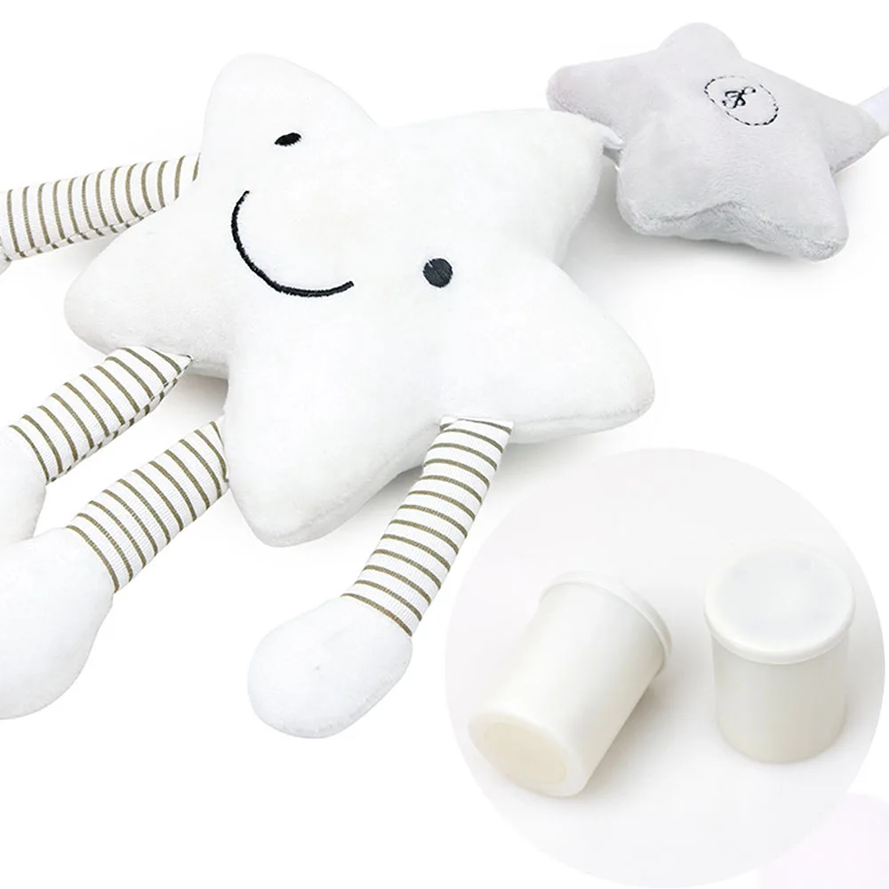 Baby Rattles Baby Toys Cute Star Music Wind Bell Bed Bell Pendant Plush Toys Soft Hand Bell Educational Toys for Kids Children