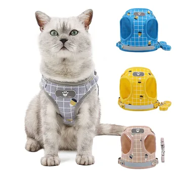 Cat Vest Harness Small Dog Harness For Walking Pet Puppy Mesh Harness With Reflective Strap Step.jpg