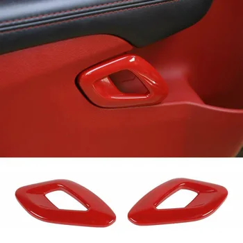 

2*Inner Door Handle Bowl Cover Trim Accessories For Dodge Challenger 15+ For Car Interior Door Handle
