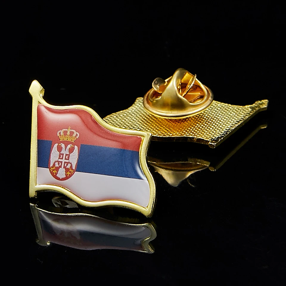 Serbia Flag Lapel Pin Badge 