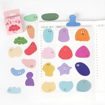 

46Pcs/Box Kawaii Stationery Stickers Candy Bean DIY Scrapbooking Stickers For Decoration Diary School Supplies Escolar Papeleria