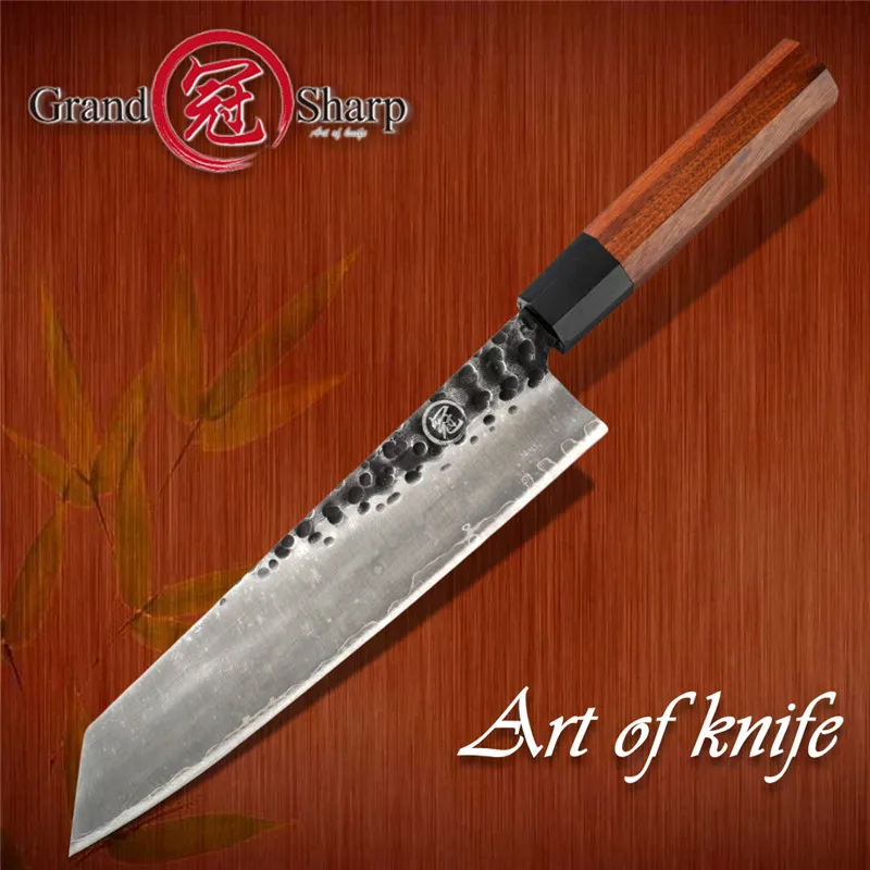 9 дюймов ручной работы поварской нож 3 слоя AUS-10 японской стали Kiritsuke кухонный нож для нарезки мяса рыбы инструменты для приготовления пищи Grandsharp
