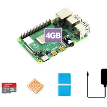 Raspberry pi 4 modelo b starter kit acessórios pacote (excluindo pi), versão da ue, com cartão micro sd, dissipador de calor, fonte de alimentação