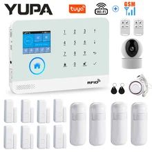 TUYA – système d'alarme de sécurité domestique intelligent sans fil, wi fi, GSM, blanc, contrôle avec application, caméra IP, nouvelle vente