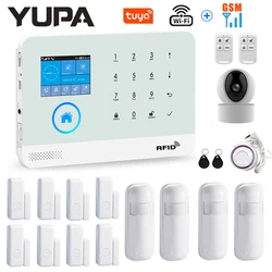 TUYA WIFI GSM White Alarm Safety System Smart Home App Control With IP Camera Wireless Smarthouse Security Alarms NEW Sale
