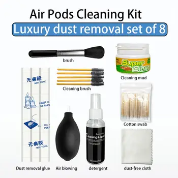 

Wireless Headphone Cleaning Kit Cleaning Solution + Brush + Cleaning Mud + Cotton Swab For Airpods Clean Tool Accessories
