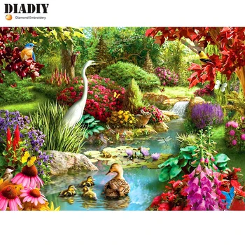 

DIADIY Full Round Drill 5D Diy Diamond Painting "Forest Animals" Embroidery Cross Stitch 5D Home Decor Gift Wall Stickers Art
