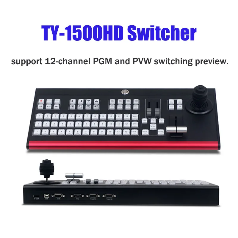 US $450.00 TY1500HD Switcher Panel Video Recording Equipment Video Switcher For New Media Live Youtube Ins TV Broadcasts