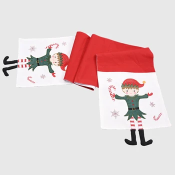 

Christmas supplies of Christmas table tablecloth dinner placemat party table runner woven blanket wedding home desktop decoratio