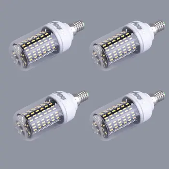 

4pcs 15W Light Bulb LED E14 Bulb 220V-240V with Cover Smart No Flicker Living Room Bedroom Toilet Replaceable Light Bulb