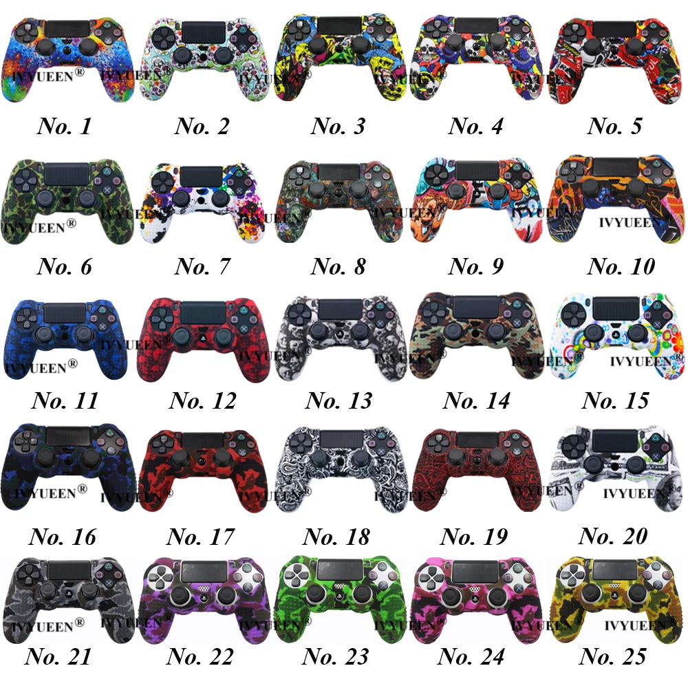 IVYUEEN 9 в 1 Шипованный силиконовый защитный чехол для sony Dualshock 4 PS4 Pro тонкий контроллер с 8 аналоговыми рукоятками