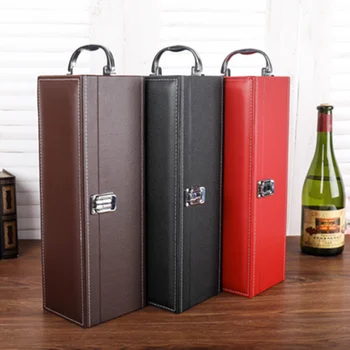 

6pcs Red wine gift box with bottle opener Wine Packing box Party Wedding Gift box oliver oil Packing holder free shipping