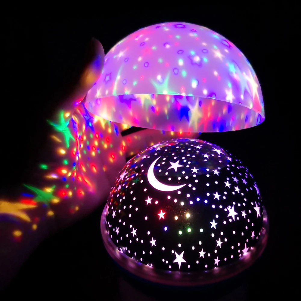 Светодиодный светильник-проектор с вращающимся ночным светом, звездное небо, Звездный мастер, проекционный светильник для детской комнаты, декоративный светильник, рождественские подарки