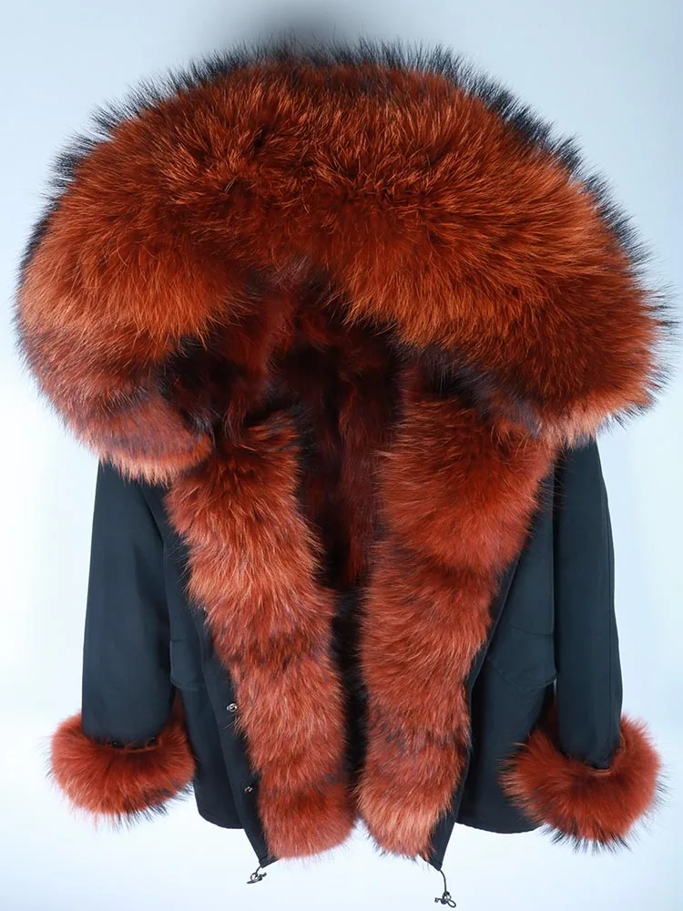 Зимняя куртка женская длинная парка водонепроницаемый большой натуральный енот меховой капюшон, воротник толстый теплый натуральный Лисий Мех Лайнер натуральный мех пальто