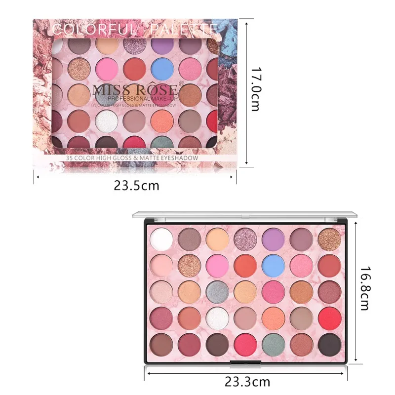 Блеск хайлайтер Shimmer Make up Тени для век Pallete 35 цветов матовые тени для век power Palette
