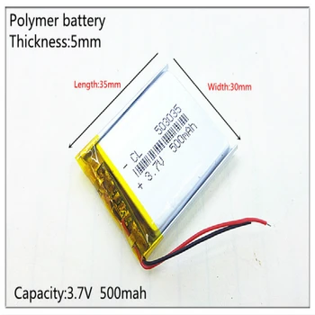 Liter energy battery 3.7V lithium polymer battery 503035 500MAH MP3 MP4 MP5 GPS SD recorder 483037