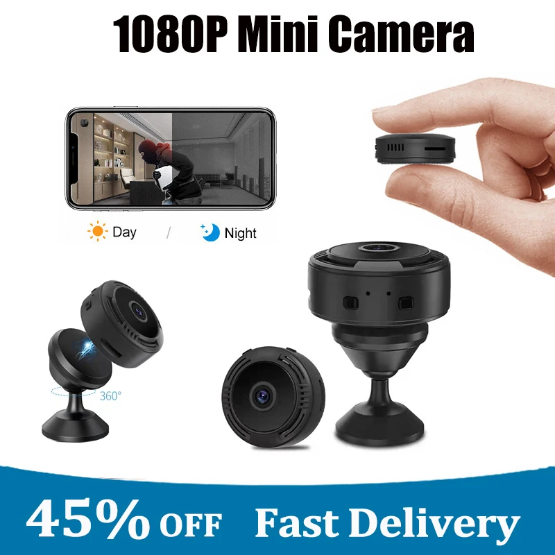 

Миниатюрная IP-камера с поддержкой Wi-Fi, 1080P, ИК-подсветка, функция ночного видения движения, портативная микровидеокамера