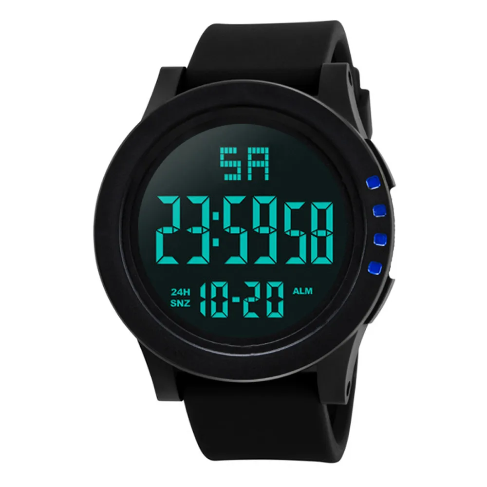 Военные армейские мужские спортивные часы для бега светодиодный водонепроницаемые мужские цифровые наручные часы reloj hombre masculino роскошные часы синие подарки - Цвет: A