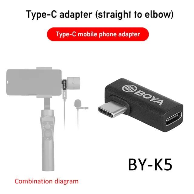 BOYA BY-K1 K2 K3 K4 K5 BY-K6 3.5mm TRS to Lightning/Typec Apple Android phone audio cable for microphone phone extension cable mics Microphones