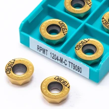 Carboneto de tungstênio RPMT1204 M C rxmx1003 m rpmw1003 mo tt9080 carboneto ferramenta metal torneamento cnc máquina ferramenta torneamento