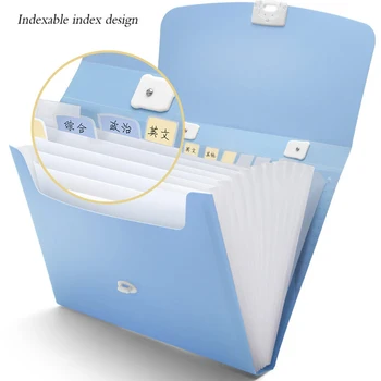 

13 Grids Handheld File Folder Organ Box Bag Multi-function Organizer Storage Holder Office Document A4 Paper Folder