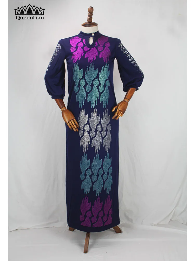 2020 New African Oversize African Loose Design Diamond Dress For Lady   (GLZUAN1#) african traditional attire