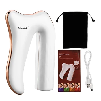 

CkeyiN Microcurrent Face Massager Guasha EMS Fascia Scraper Facial Lifting Vibration Hot Compress Deep Tissue Muscle Massage 50