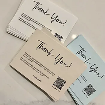 

Your QR Code，Printable Thank You Cards for Business, Thank You For Your Purchase Cards,Custom Text Social Medial Card